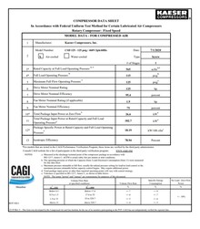CAGI data for CSD compressor