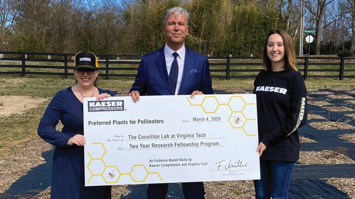 p-pollinator study-Frank Mueller with check at VATech