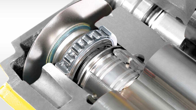 KAESER Rotary lobe blowers with extremely durable bearings.