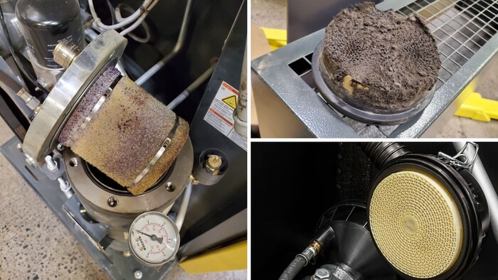 clean vs dirty compressor filters
