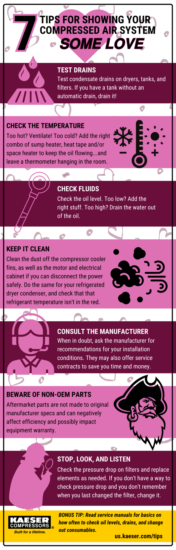 7 tips to show your compressed air system some love - infographic