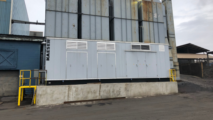 compressed air system enclosure at foundry