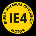 Super premium efficiency drive motor IE4 logo