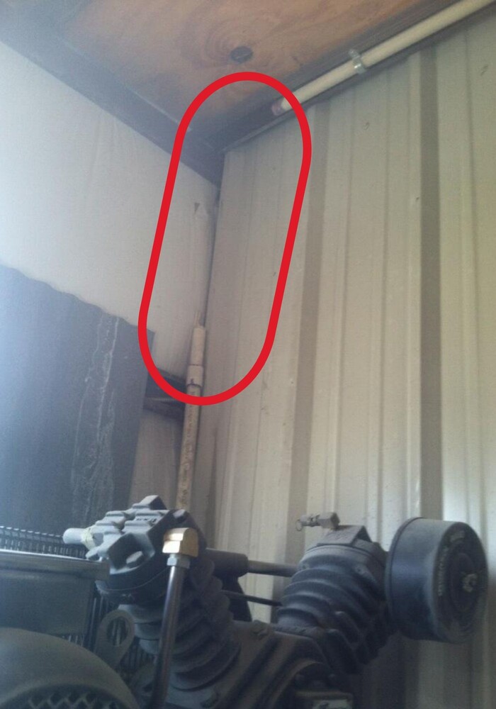 burst pvc piping in air system