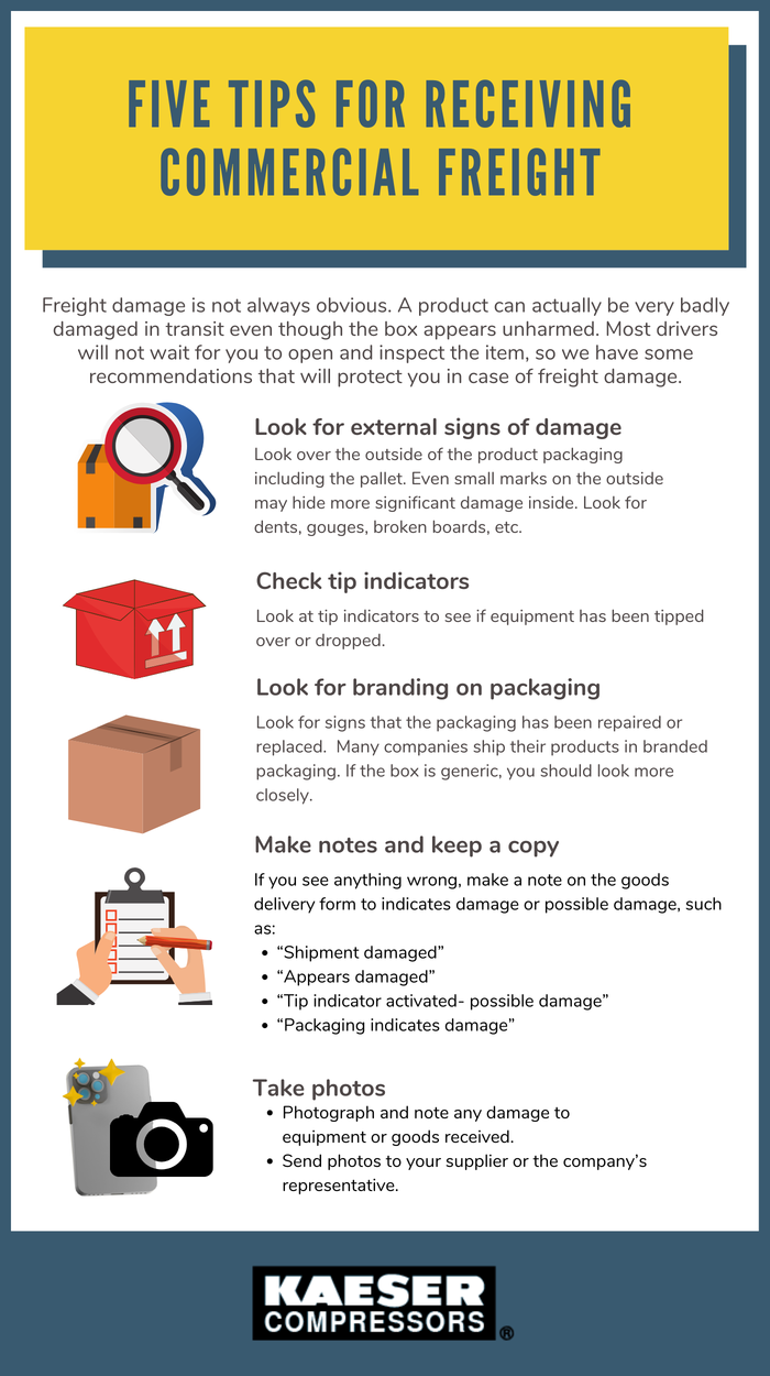 five tips for receiving commercial freight