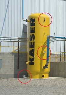 gauges on air receiver tanks
